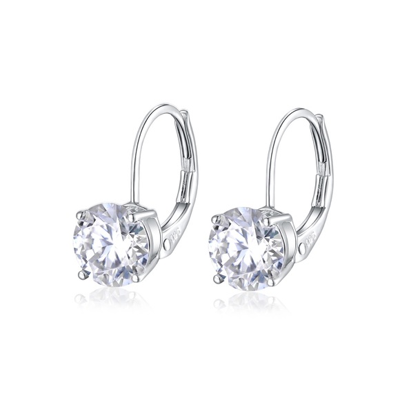 🍁New🍁 1ct Drop Earrings (2tcw) - Rhodium platinum over Sterling Silver - Picture 5 of 9